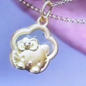 💲1⃣▶▶Sanrio Gold Hello Kitty Pendant Necklace